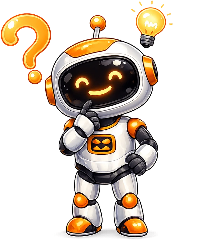 iRankNow mascot thinking with a question mark and lightbulb